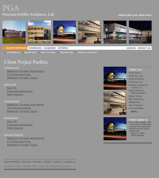 Peterson/Griffin Architects - Content Page