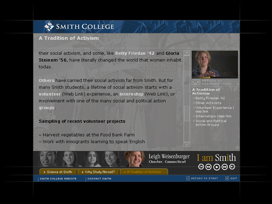 Smith College - Smith CD Student Profile Video - Related Texts