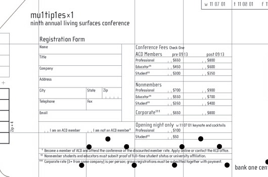 Multiples of One - 2003 Conference Print Invitations